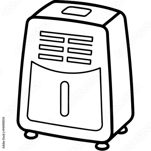 Electric Dehumidifier Art Line Vector