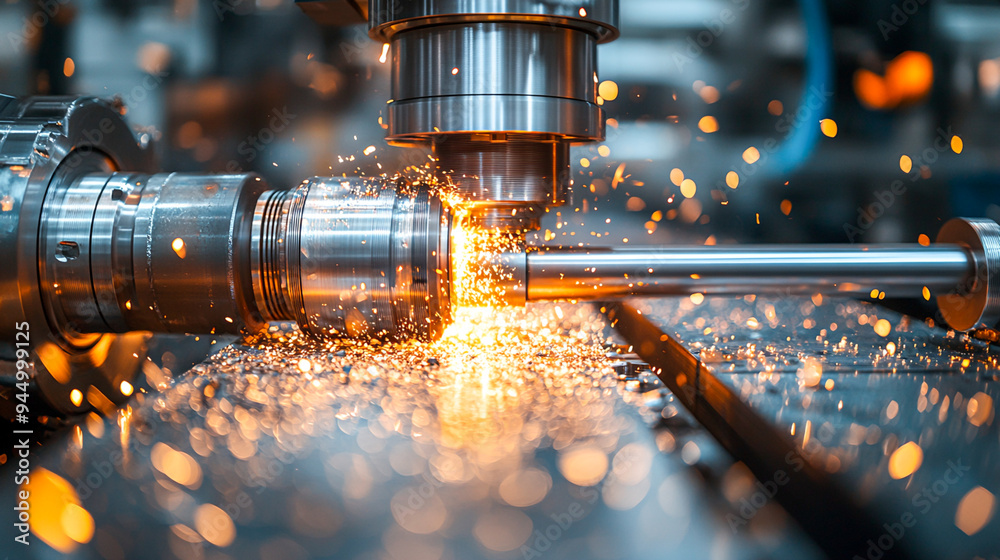 Precision Metal Shaping with Heavy Machinery in Advanced Manufacturing Plant Precision Metal Shaping with Heavy Machinery in Advanced Manufacturing Plant