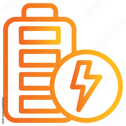 battery icon vector illustration concept for renewable energy icons with perfect gradient color symbol background