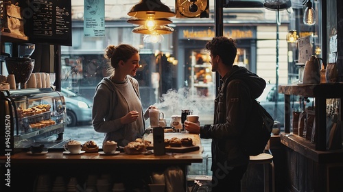 In a snug caf√©, a young couple exchanges tender looks while confessing their affections amidst warm drinks and sweet treats.