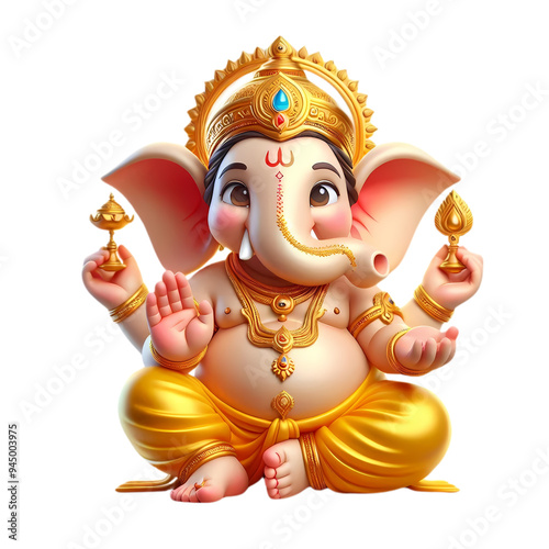 3d lord ganesh god for chaturthi