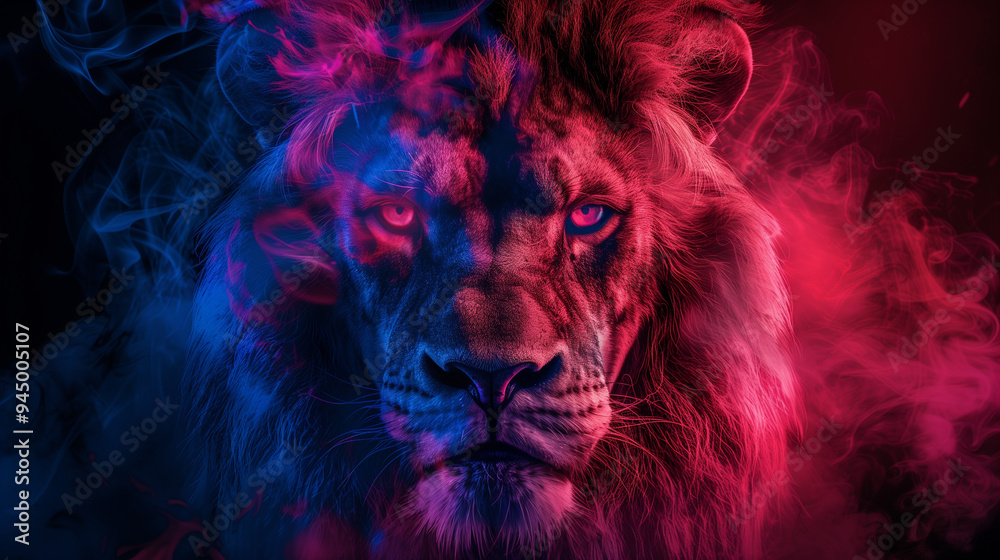 Strong and confident lion on a hill. Lion king isolated on black, Big lion lying on savannah grass. Kenya, Africa, Lion, powerful, muscular, golden brown fur, sharp claws, fierce eyes, majestic mane. Strong and confident lion on a hill. Lion king isolated on black, Big lion lying on savannah grass. Kenya, Africa, Lion, powerful, muscular, golden brown fur, sharp claws, fierce eyes, majestic mane.