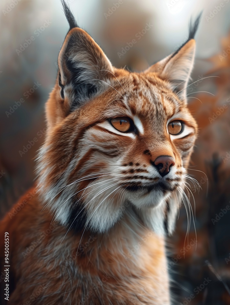 Detailed Close Up of a Pampas Cat, Leopardus colocola, in the Wild Detailed Close Up of a Pampas Cat, Leopardus colocola, in the Wild
