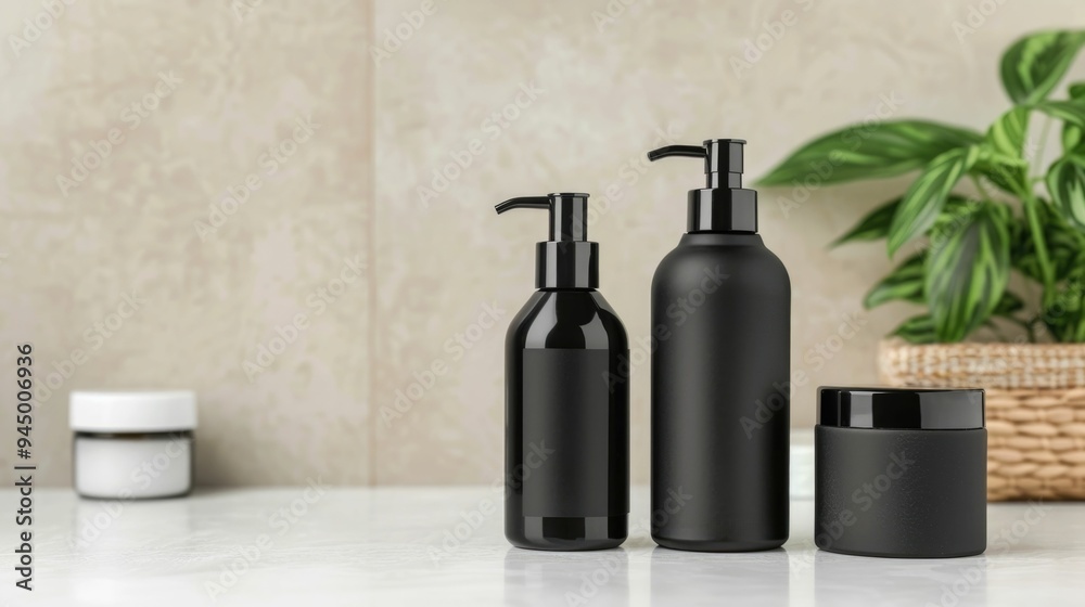 Premium anti aging skincare and grooming products for men showcased on a sleek bathroom vanity counter with natural green plant accents capturing the essence of a modern luxury wellness lifestyle Premium anti aging skincare and grooming products for men showcased on a sleek bathroom vanity counter with natural green plant accents capturing the essence of a modern luxury wellness lifestyle