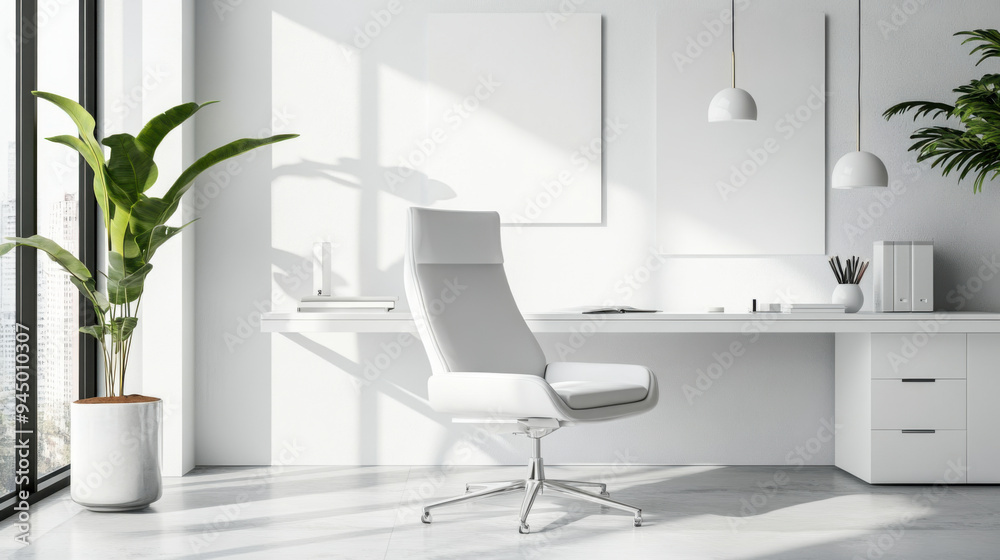 High-end business consulting poster with a white-themed design, capturing a professional