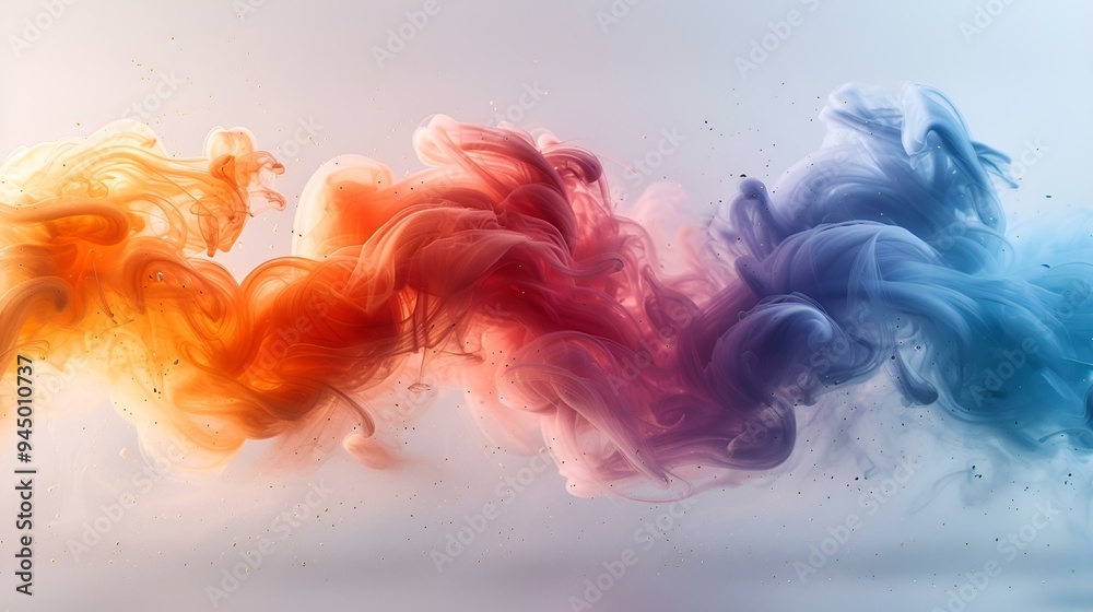 a colorful smoke in the air. a colorful smoke in the air.