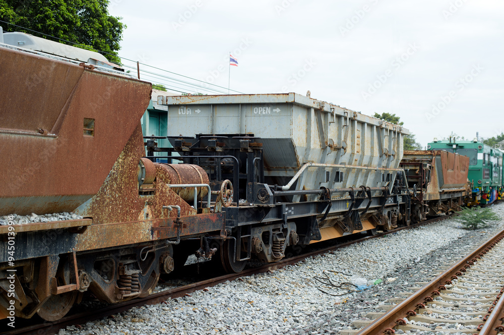 Naklejka premium Old trains of Thailand for repair and maintenance