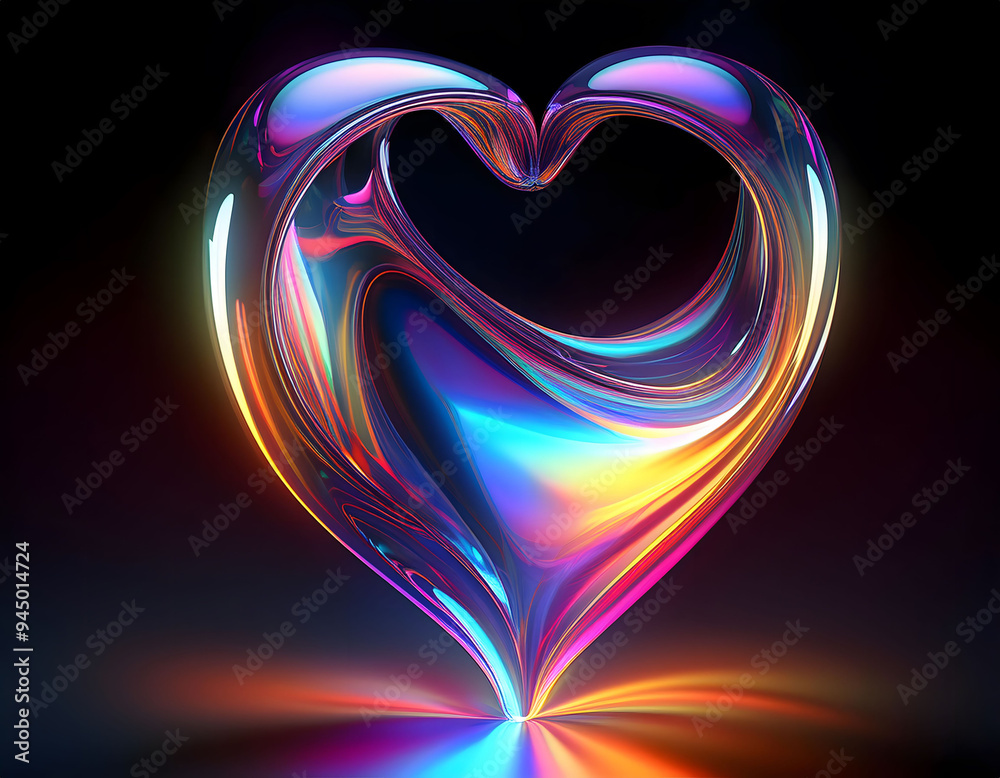 love abstract fluid holograpic iridescent neon curved in motion, glass texture, realistic love abstract fluid holograpic iridescent neon curved in motion, glass texture, realistic