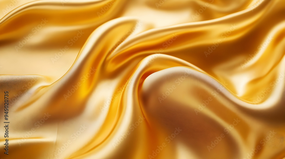 Golden Silk Fabric Drape Smooth Luxury Texture Background Golden Silk Fabric Drape Smooth Luxury Texture Background