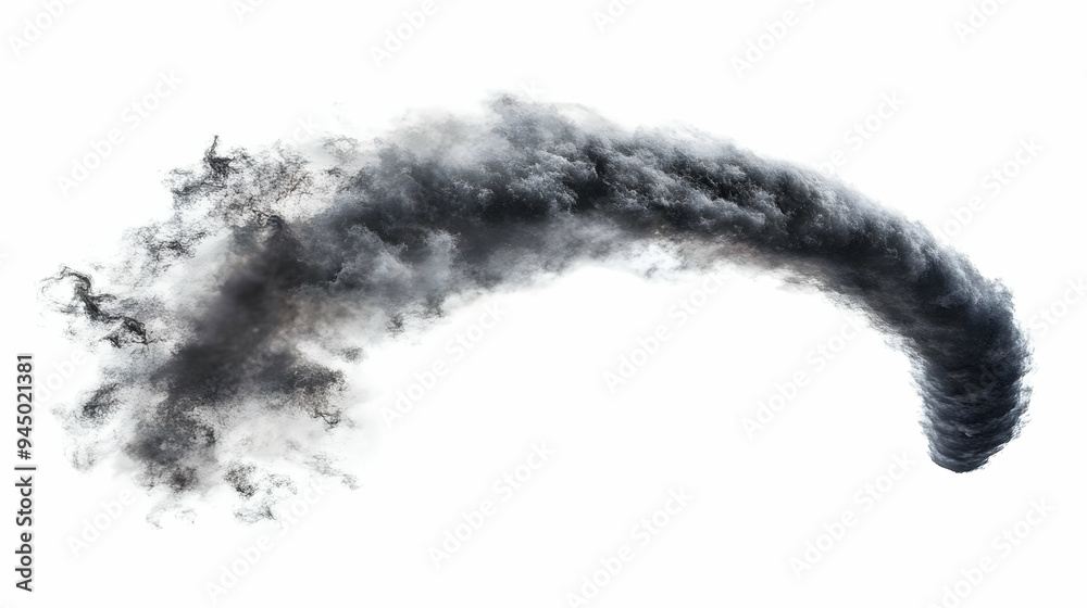 Abstract Smoke Curl Isolated on White Background Abstract Smoke Curl Isolated on White Background