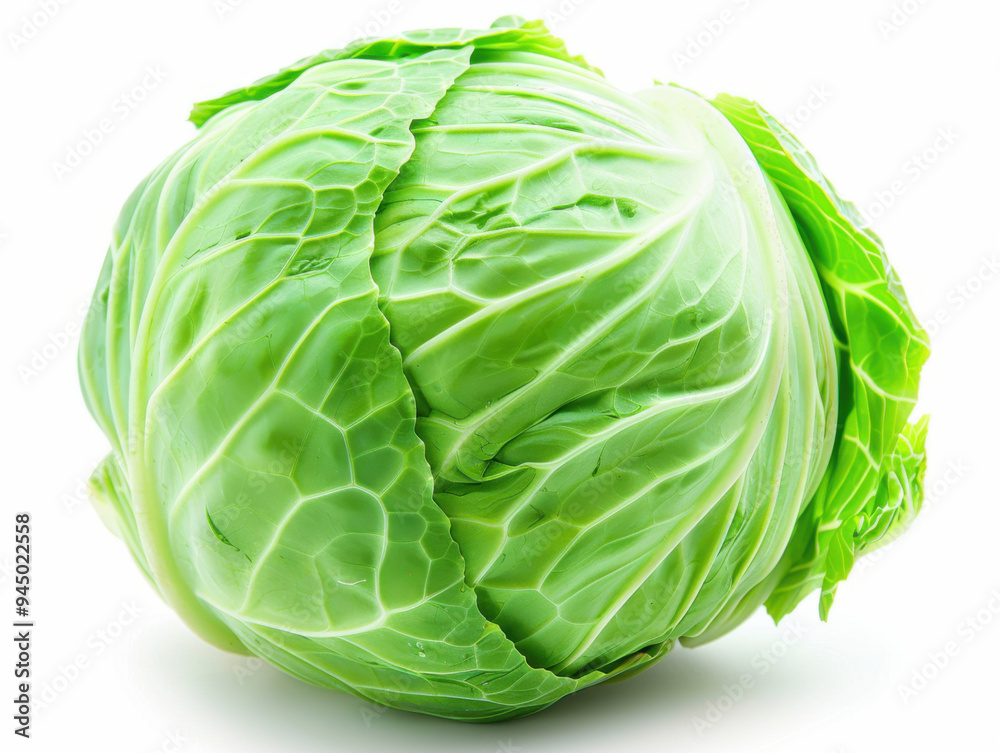 Fototapeta premium fresh cabbage isolated on white background