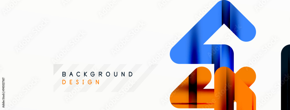 Obraz premium Abstract background - colorful lines composition. Technology or business digital template