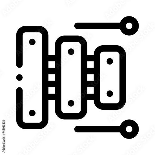 percussion xylophone line icon