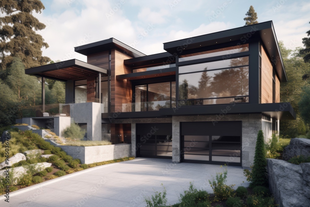 Geometric Luxury Home with Asymmetrical Design and Bold Angles Geometric Luxury Home with Asymmetrical Design and Bold Angles