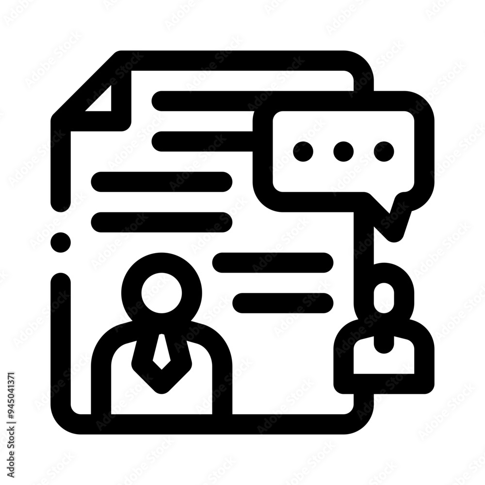 interview follow line icon interview follow line icon