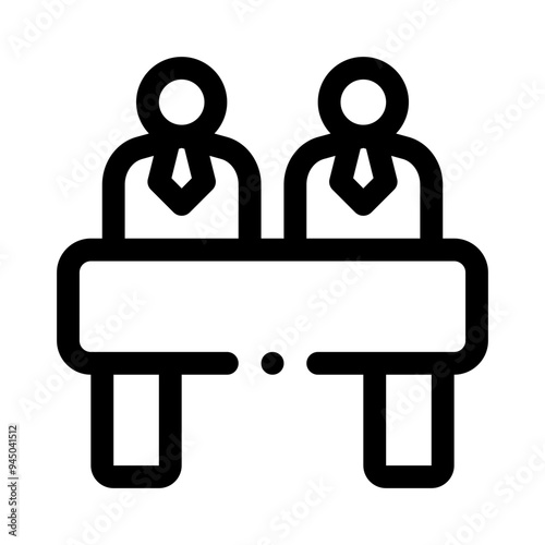 interview venue line icon