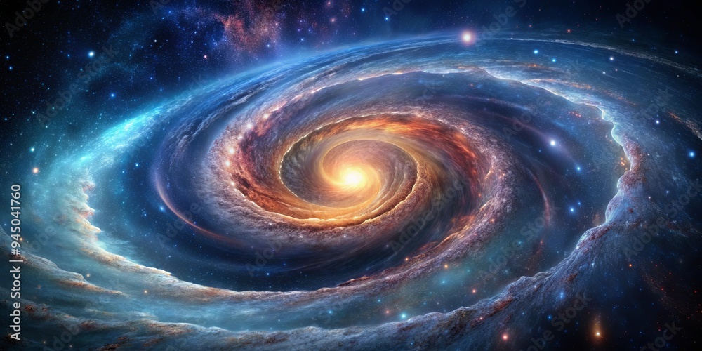 A mesmerizing image of a cosmic ear absorbing the secrets of a spiral galaxy