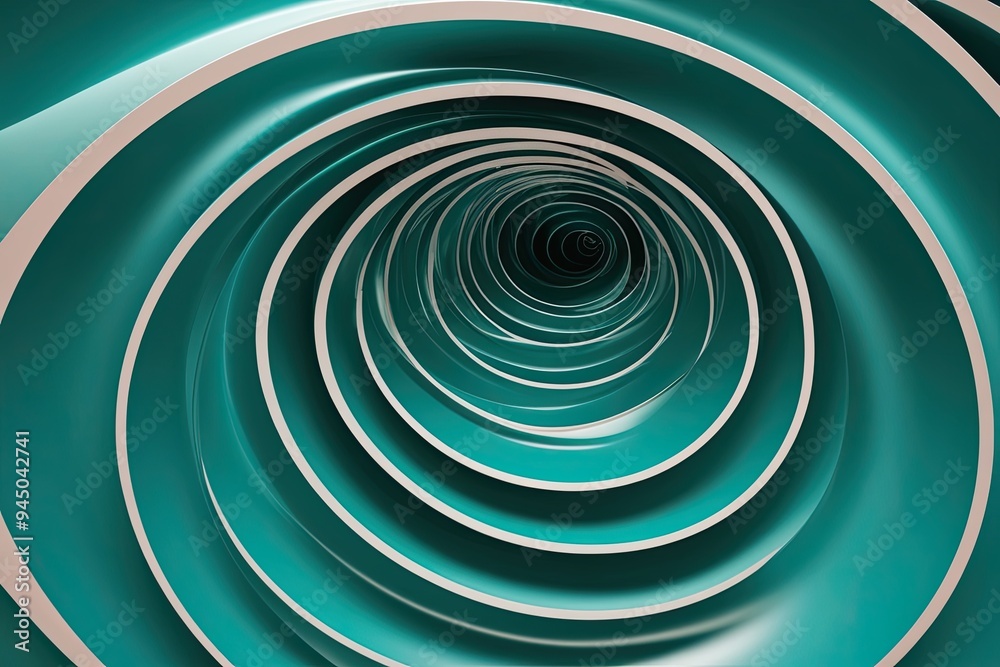 Three-Dimensional Dynamic Waves Swirling in Teal Design Three-Dimensional Dynamic Waves Swirling in Teal Design