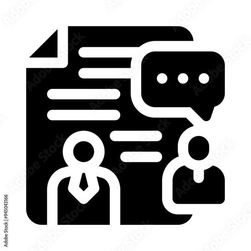 interview follow glyph icon