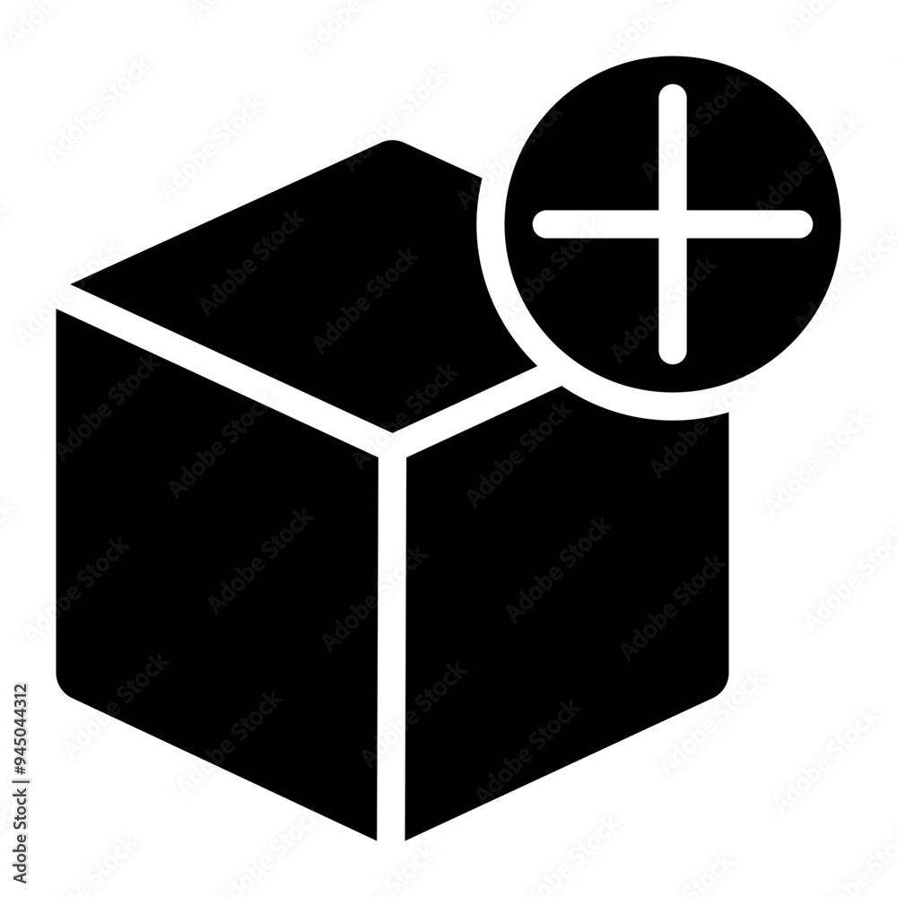 Obraz premium add product, add, product, input product, new product solid or glyph icon