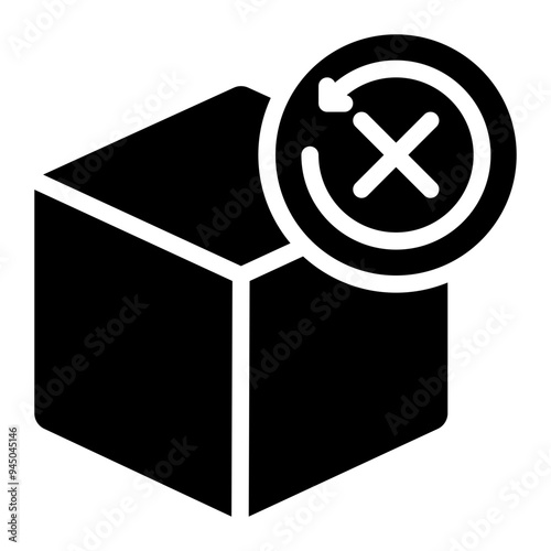 obsolete stock, restricted stock, out of stock, expired stock, obsolescent stock solid or glyph icon