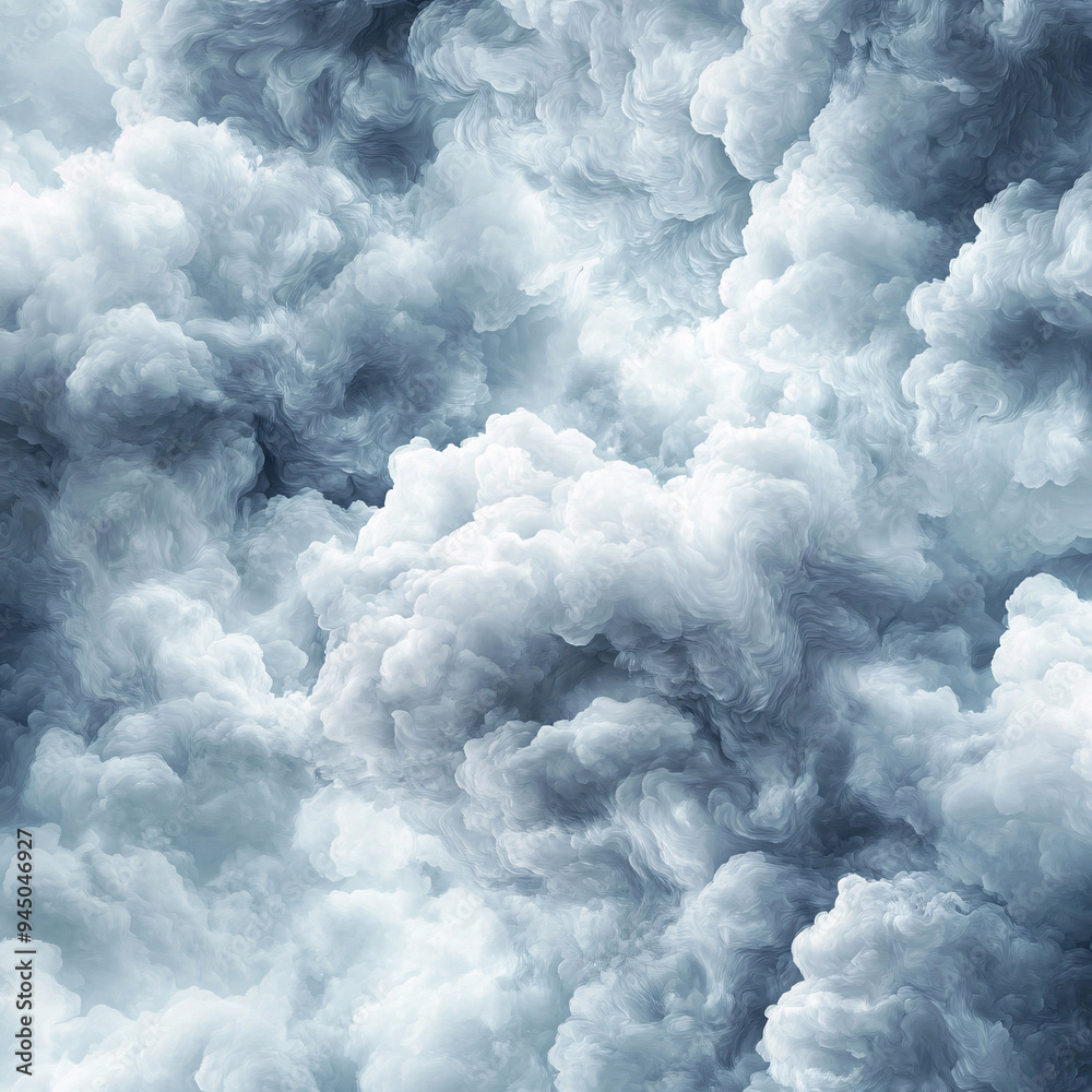 The image is of a cloudy sky with smoke and steam rising from it. The smoke and steam create a sense of mystery and intrigue, as if something is happening in the sky that we cannot see