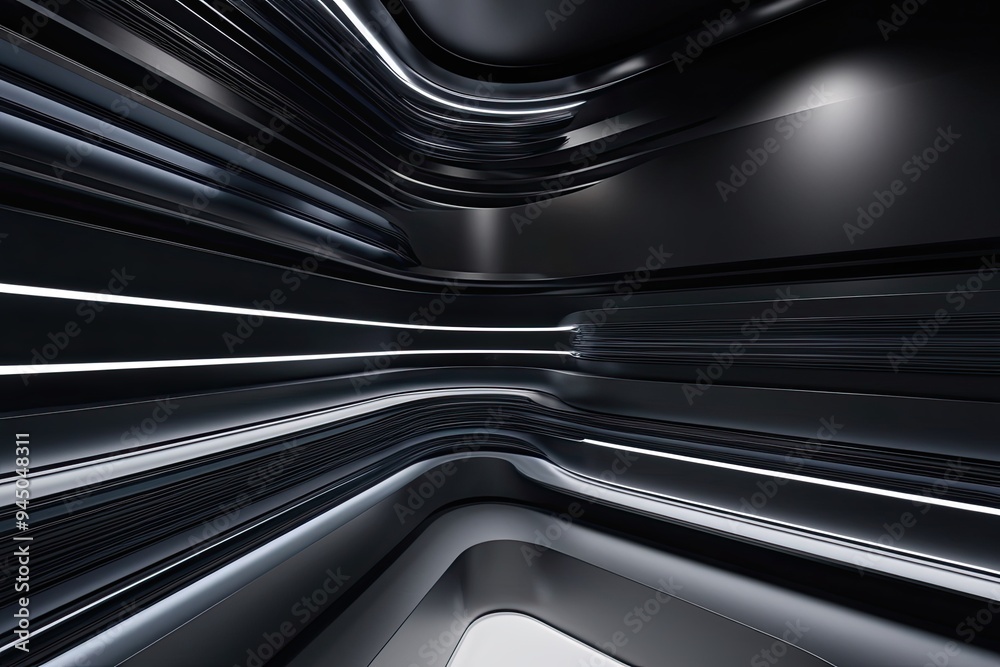 Advanced 3D Visualization Techniques with Dark Gradient Layers and Modern Sleek Designs