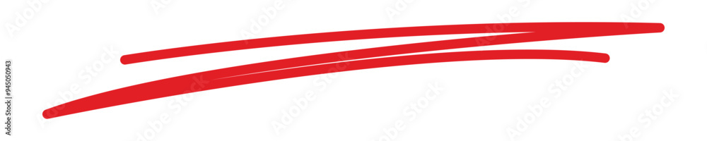 Εκτύπωση καμβά Line marker underline shape, underlining with a red line. Vector
