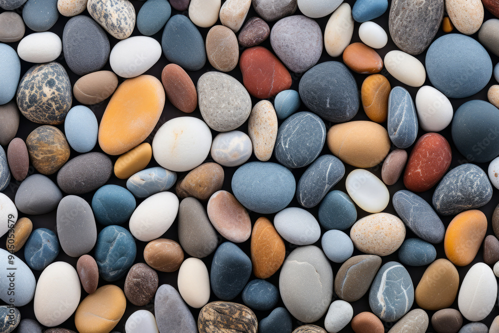 Processed collage of beach shore pebbles surface texture. Background for banner, backdrop Processed collage of beach shore pebbles surface texture. Background for banner, backdrop