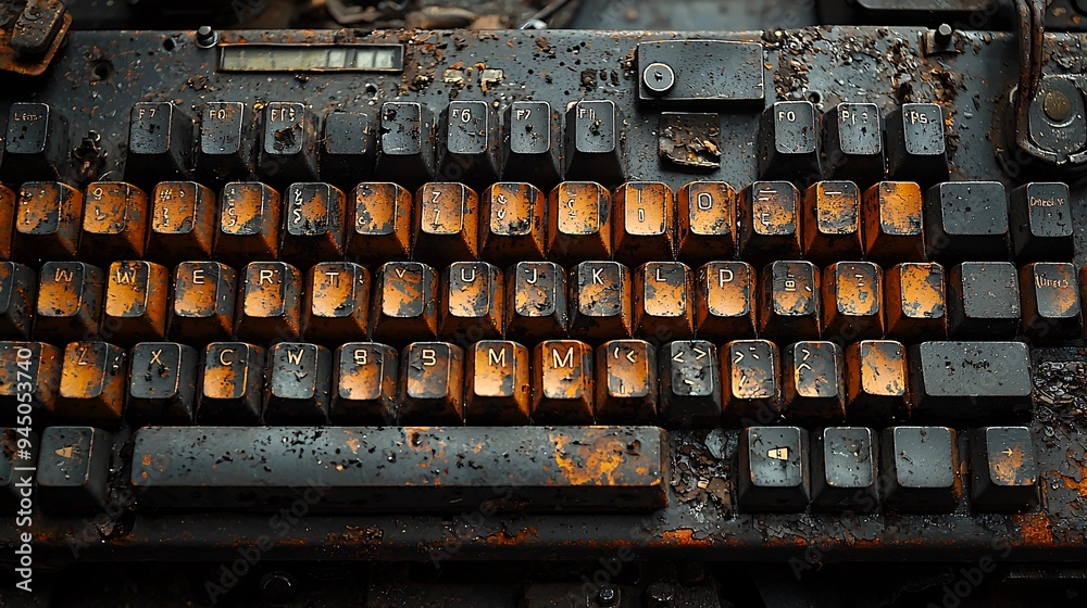 A keyboard with worn-out, faded key labels, showing years of heavy use by a writer or programmer. A keyboard with worn-out, faded key labels, showing years of heavy use by a writer or programmer.