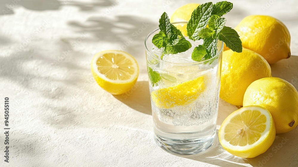 Refreshing Lemon and Mint Drink Refreshing Lemon and Mint Drink