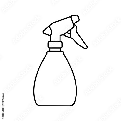 Spray bottle line icon editable stroke vector illustration