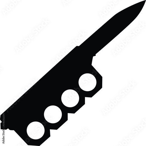 Combat knife silhouette illustration