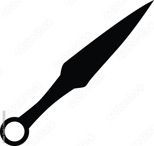 Combat knife silhouette illustration