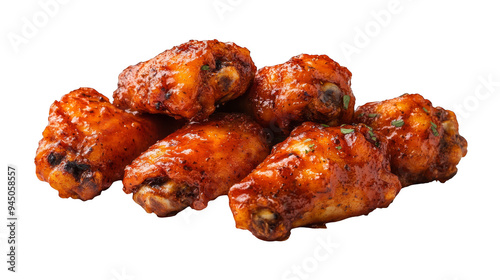 Glazed BBQ Chicken Wings Appetizer Food Photography