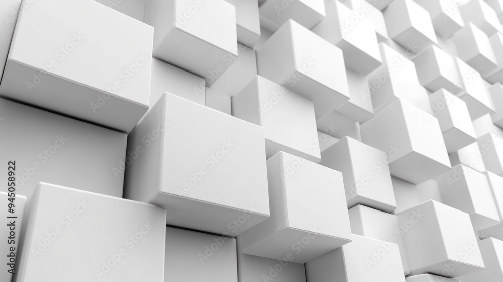 Abstract White Cube Wall Abstract White Cube Wall