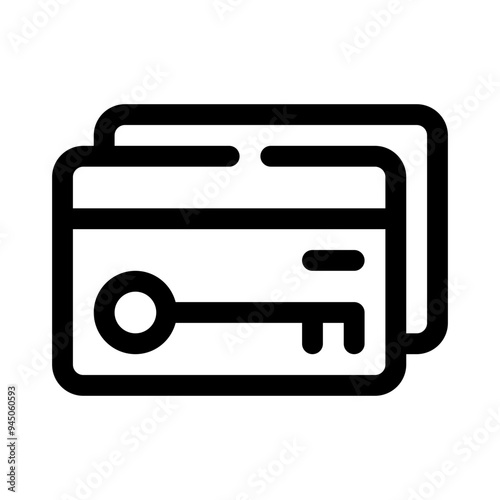 keycard line icon