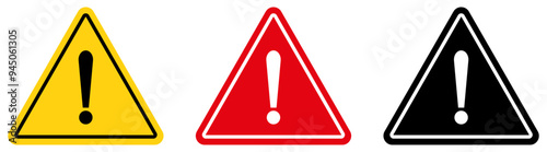 Danger warning icon set