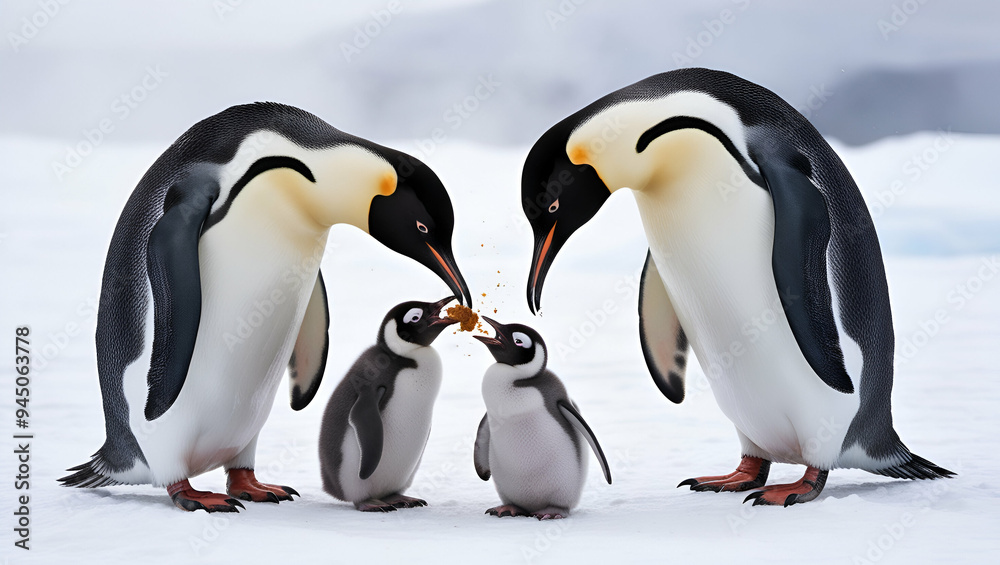 Fototapeta premium two penguins on the rocks