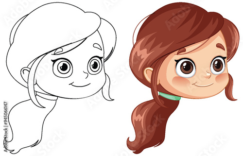 Smiling Girl with Brown Hair