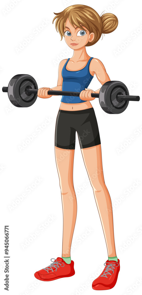 Strong Girl Lifting Weights