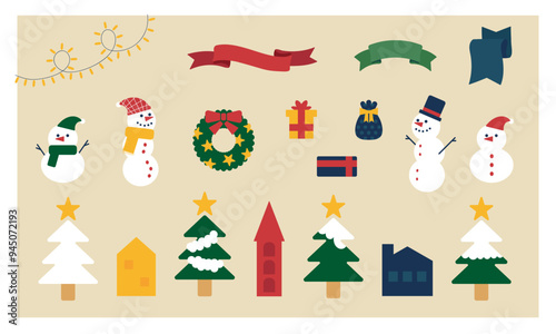 クリスマスのイラスト素材セット
