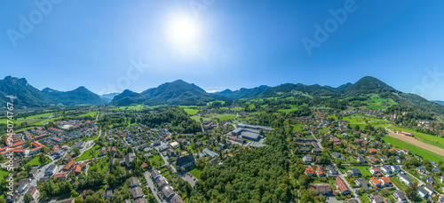 Die Region Brannenburg im oberbayerischen Inntal von oben photo