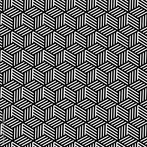 Seamless weave lines Geometric Vector Pattern