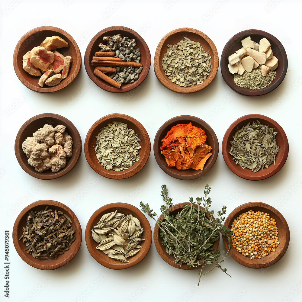 A detailed view of traditional Chinese medicine, Asia Herb A detailed view of traditional Chinese medicine, Asia Herb