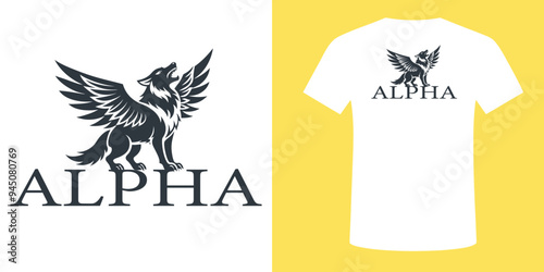 Guardian Wolf with Wings of Power
