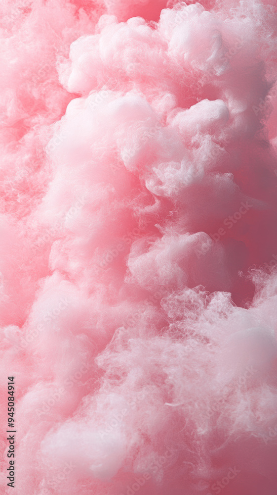 Obraz premium Fluffy Pink Cotton Candy Texture