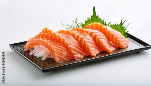 Traditional sashimi with white background isolated