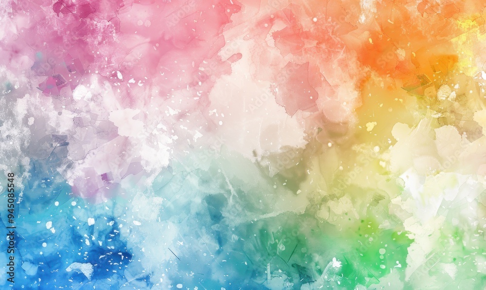 Abstract pastel watercolor texture with splashes of various colors. Abstract pastel watercolor texture with splashes of various colors.