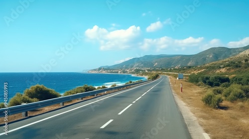 highway view from the seaside.